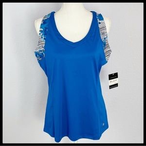 Bolle womens blue sleeveless athletic top
